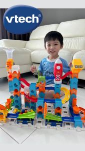 VTech 89 Pcs Marble Rush LaunchPad Set Marble Run Tracks Building Block Toys STEAM Certification Building Block Set Kids Children Boys Girls 4 years