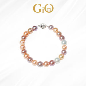 Colored Freshwater Pearl Bracelet S925 Silver Clasp For Moms
