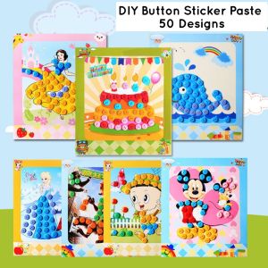 Kids Children DIY Button Drawing Stickers Handmade Art Craft Fun Play Puzzle Hand Craft  Activity