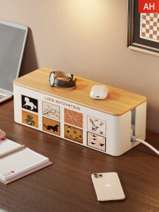 evesigar | Desktop Wire Organizer Cable Storage Box