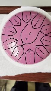 Hluru 5.5 inch Steel Tongue Drum Overtone 11 Notes Key D Tank Drum for Kids Gifts Glucophone Handpan Meditation Instrument