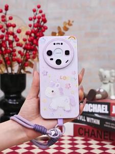 Shatter-resistant Protective Case with Lucky Horse Oil Painting Designs and Lanyard Attachment