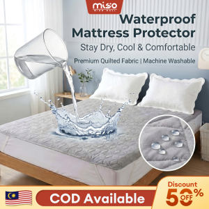 MISO Waterproof Mattress Protector Sheet Single/Queen/King Waterproof Mattress Elastic Fitted Bed Sheet Mattress Cover