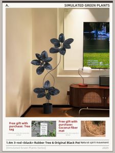 LIANYOU | Luxury Decorative Large Imitation Rubber Tree