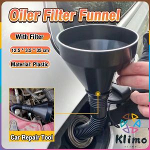 KLIMO Oiler Filter Funnel Car Motorcycle Refueling Longer Filter Funnel with Filter Flexible Tube