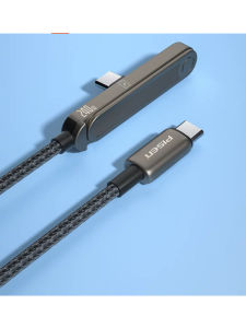 PISEN | Folding Quick Charging Car Data Cable Dual Type-C Bent Head Design