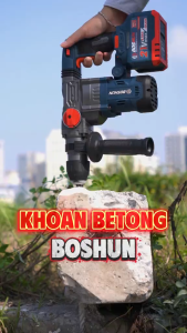 Máy Khoan Đục Bê Tông Pin BOSSUN M21B-RH2802AVS  3 Chức Năng Không Chổi Than Lực Đập 3.6J 5500BPM