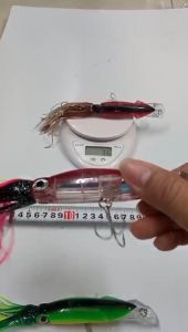 Mồi hình con mực chuyên chạy cá biển Thu - Nhồng - Cờ loại lớn 25cm 36 gam