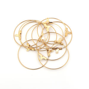 10/20Pcs Stainless Steel 20/25/30/35/40mm Hoop Earrings Big Circle Ear Wire Earring Hooks Connector DIY Earrings Jewelry Making