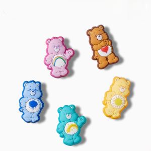 Cartoon Bear Umbrella Holder Hole Shoe Accessories Five-Piece Set Love Bear Design Shoe Accessories for Shoes And Bags