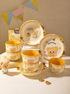 MODERN SWEETHOME | Underglaze Colored Tableware Set for Home and Children