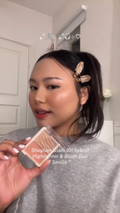 SHEGLAM Glam 101 Hybrid Highlighter & Blush Duo Long-Lasting Multi-Use Shimmer & Matte Face Makeup Palette