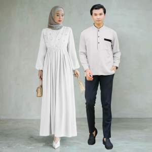 Baju Couple gamis / Baju pasangan muslim Terbaru / baju pasangan couple Viral kekinian / Baju CP set / Baju pasangan Suami istri / Baju couple terlaris
