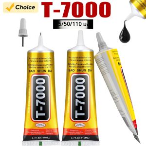กาว T7000 สีดำ ขนาด 15/50/110 มล. กาวติดแน่นสำหรับซ่อมโทรศัพท์ กันน้ำ ใช้ได้กับงานเครื่องประดับ งานฝีมือ ชิ้นส่วนอิเล็กทรอนิกส์ ปิดผนึก กาว T-7000 ป้องกันการอุดตัน