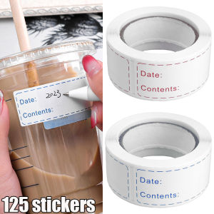 125pcs Label Stickers Kitchen Stickers Refrigerator Freezer Food Storage Date Content Labels for Container Bag Jar Bottle Packing