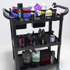 WACA รถเข็นเก็บของ 3ชั้น พร้อมถังใส่อุปกรณ์เสริม รถเข็นเครื่องมือช่าง ชั้นวางเครื่องมือ ชั้นวางเครื่องมือช่าง รถเข็นเครื่องมือ รถเข็นเอนกประสงค์ แบบมีล้อเลื่อน รถเข็นช่าง ชั้นวางรถเข็น 550 FSA