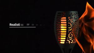 Vimite 4PCS LED Lampu Raya Solar Flame Lights Outdoor Waterproof Garden Flickering Lawn Light for House Path Yard Patio Floor taman Decorative Lamps 太阳能火焰灯