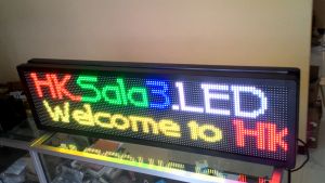 Running Text Dua Sisi 40X140cm RGB Full Colour Wifi Outdoor