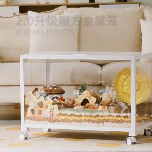 Bucatstate【80/100/120CM】Hamster Cage/Quail Cage/Small Animal/Double Door /with wheel