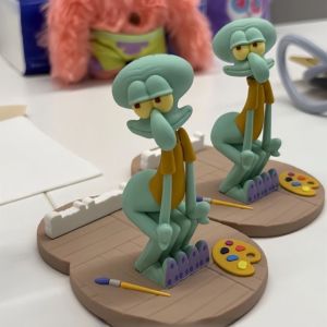Bandai | New SpongeBob SquarePants Series Squidward Mobile Phone Stand - Wacky Abstract Practical Birthday Gift Anime Figure Cosplay Toy