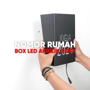Nomor Rumah Neon Box Doff Led Akrilik Nyala