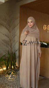 Gamis Abaya Dubai Kaftan Wanita Crinkle Airflow / Basic Abaya umroh Batwing