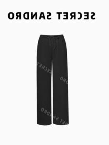 Oajer Flagship Store Womens High Waist Straight Leg Casual Pants Summer Collection Wide Leg Commuter Style Long Trousers