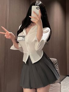 Original JK ชุดกระโปรงจีบชุดผู้หญิงแขนสั้น K-สไตล์ชุดนักเรียนเหมาะสําหรับ All Seasons