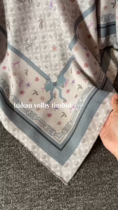 Hijab Voal Motif Jumbo Segi Empat Syari Size 130x130 Motif Kode Volby