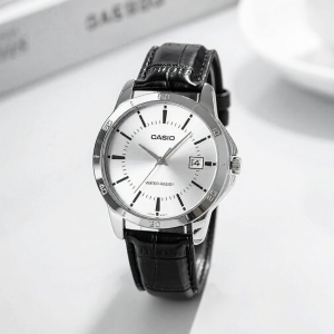 Casio | Đồng Hồ Quartz Chống Nước Phong Cách Tối Giản với Dây Da