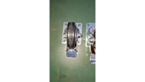 Roda Lori KARET 3" inch / 75 mm REM Multi Arah Besi Caster Troli - Trolley BRAKE Castor Wheel LEGION