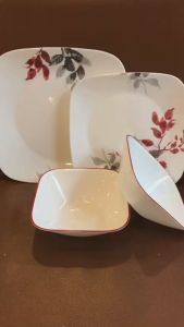 Corelle USA - Kyoto Leave - Full Bộ 4 hoặc 5 Món Mùa Thu Lá Đỏ Cố Đô Kyoto