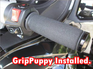 2pc Universal Motorcycle Slip-on Grip Covers Motorbike Anti Vibration Handle Bar Cover Grip Puppies Rubber