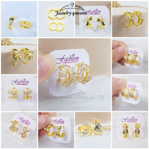 Khuyên Tai Nữ Titan Bông Tai Tua Rua Đính Trái Châu Mạ Vàng 18K Cách Điệu Thanh Lịch Trẻ Trung Phong Cách Hàn Quốc B28V1 | Jewelry Queenn