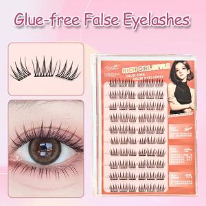 Korean Glue-free False Eyelashes DIY Self-Adhesive Cluster Lashes Natural Fluffy Anime Spire Lashes Individual Lashes Makeup