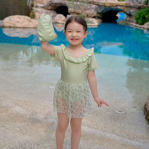 ชุดว่ายน้ำแม่ลูกแบบใหม่ชุดเดรสวันพีซสำหรับแม่และลูกสาวเด็กผู้หญิงสวยหวานสดใสชุดว่ายน้ำชายหาดแบบเจ้าหญิงสำหรับวันหยุดพักผ่อน