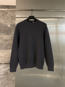 Tangjixie Autumn Winter Mens Thermal Insulation Solid Color Casual Versatile round Neck Base Layer Sweater Trendy Knitted Shirt