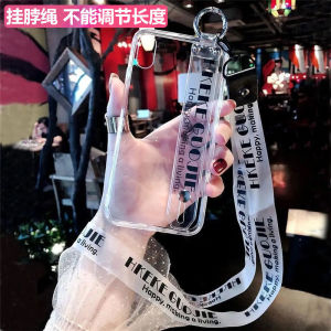 Acrylic Phone Case for Oppo Reno 10x Zoom Version Transparent Strap Crossbody Protective Cover Silicone Material Couples Rabbit Brand