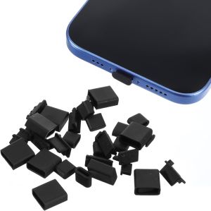 4 Types Silicone USB Dust Plugs Waterproof Port Caps for USB A Type C Male Female Anti Dust Phone Charging Protector