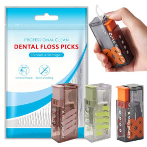 600 pieces 300 pieces - Fine sliding dental floss stick equipped with convenient dental floss box