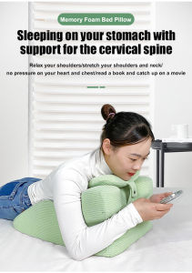 Bed play cell phone lying pillow prone applicable backrest pillow memory foam reading lying pillow
