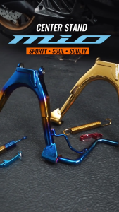 Mio Center Stand Set 100% Steel 1kg Titanium With Free Spring Hook For Mio Sporty Mio Soul Mio Soulty Thailand Style