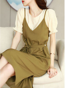 Spring High-end Fashionable Small Circle Faux Layered Dress