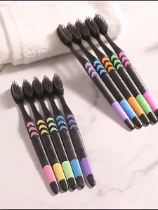 Toothbrush for Adult Soft Bamboo Charcoal Tooth Brush Super Slender Carbon Nano Bristles Toothbrush