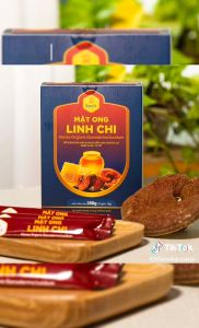 Mật Ong Nguyên Chất Linh Chi Danuka Gói Nhỏ Tiện Dụng Hàm Lượng 288g/Hộp 18 Gói Chính Hãng