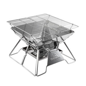 Campingmoon | Portable Lightweight Stainless Steel BBQ Grill