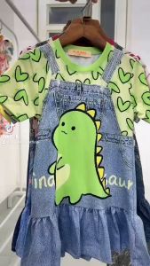 10 đến 40kg Váy đầm jean yếm bé gái size đại vải thun lạnh Jennie kids J508