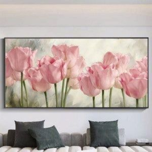 lukisan bunga tulip cantiklukisan bunga abstrak aesthetic minimalis modern