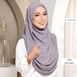Hijabs and Such Warda Plain Premium Chiffon bubble Instant hijab with Charm by Mootyara authentic