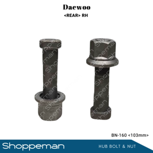 UNIVERSAL DAEWOO TRUCK REAR HUB BOLT AND NUT WHEEL STUD BOLT RH 103mm BN-160